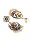 Gold-Plated Crescent Shaped Meenakari Chandbalis