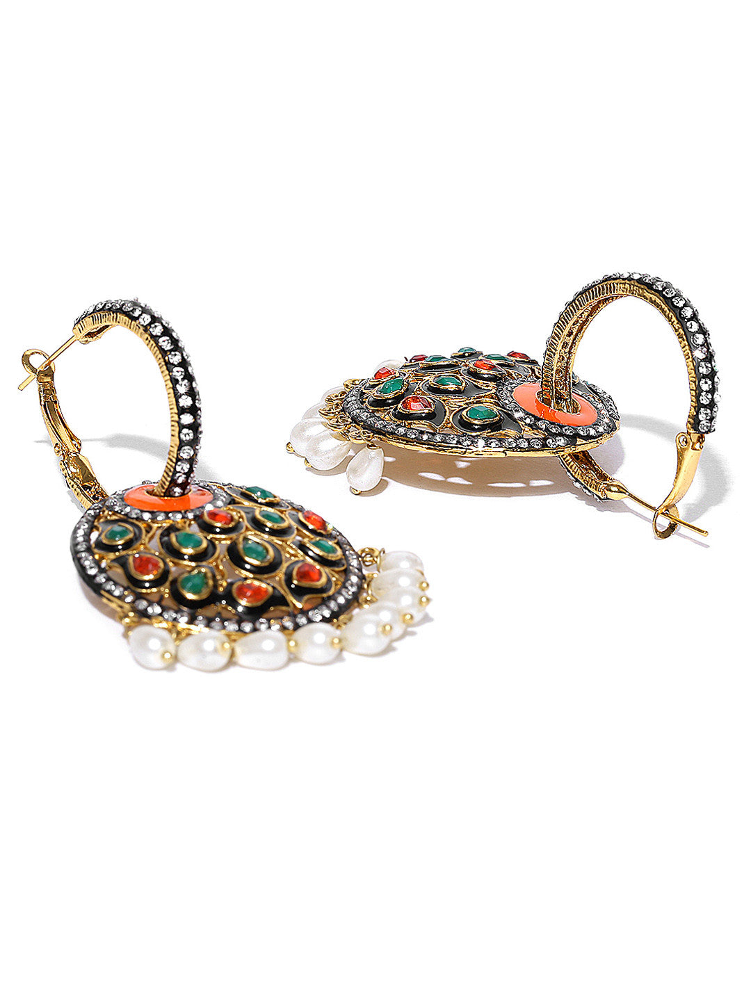 Gold-Plated Contemporary Hoop Earrings
