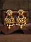 Gold-Plated Peacock Shaped Drop Earrings