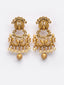 Gold-Plated Peacock Shaped Drop Earrings