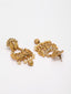 Gold-Plated Peacock Shaped Drop Earrings