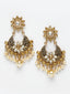 Gold-Plated Stone-Studded Antique Chandbalis