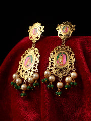 Gold Contemporary Jhumkas Earrings