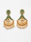 Gold-Plated Handcrafted Contemporary Drop Earrings