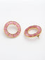 Gold-Toned & Pink Circular Studs Earrings