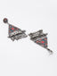 Silver-Toned Oxidized Multicoloured Enamelled Geometric Shaped Drop Earrings