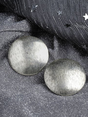 Silver-Plated Circular Shaped Oxidized Studs