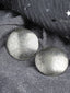 Silver-Plated Circular Shaped Oxidized Studs