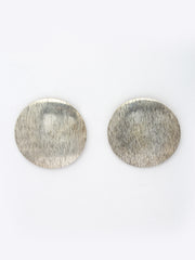 Silver-Plated Circular Shaped Oxidized Studs