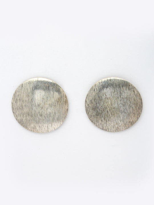Silver-Plated Circular Shaped Oxidized Studs