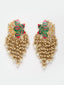 Gold-Plated Meenakari Floral Chandbalis Earrings