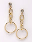 Gold-Plated Contemporary Drop Earrings