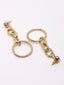 Gold-Plated Contemporary Drop Earrings