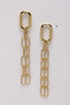 Gold-Plated Contemporary Drop Earrings