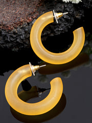 Contemporary Half Hoop Earrings