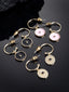 Gold-Toned Circular Drop Earrings