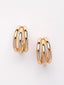 Gold-Plated Classic Half Hoop Earrings