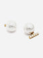 Gold Plated Pearl Beaded Contemporary Studs Earrings