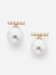 Gold Plated Pearl Beaded Contemporary Studs Earrings