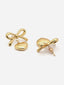 18KT Gold Plated Heart Shaped Stainless Steel Tarnish-Free Waterproof Drop Earrings