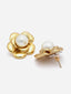 18KT Gold Plated Stainless Steel Tarnish-Free Waterproof Pearl Studs