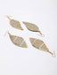 Gold-Toned Leaf Shaped Drop Earrings