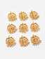 Set of 9 Gold-Plated Peacock Stone-Studded Hair Pin