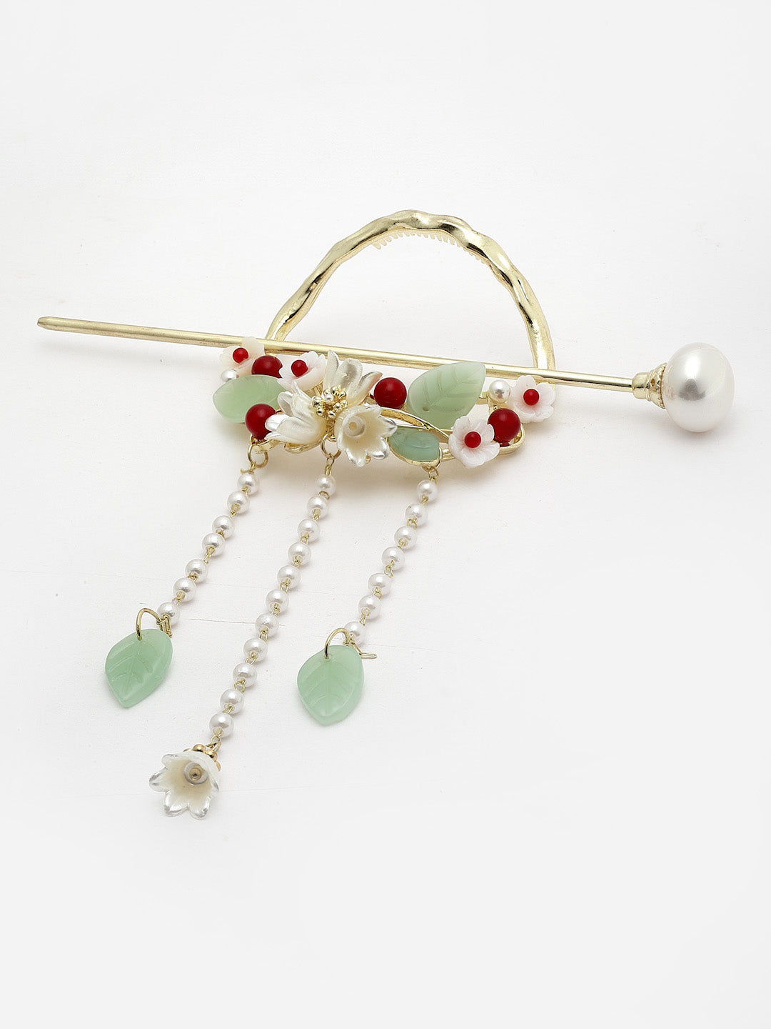 Gold Plated AD Studded Drop Juda Pin