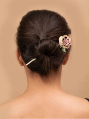 Women Gold-Plated Rose Shaped Hairstick