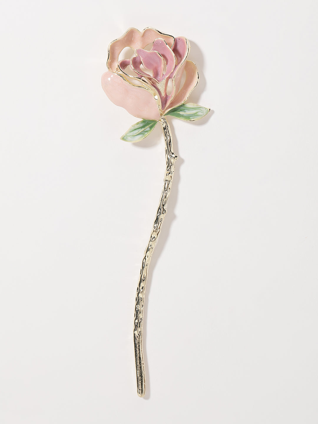 Women Gold-Plated Rose Shaped Hairstick