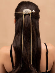 Women Gold-Plated Turtle Shell Shaped Hair Accessory