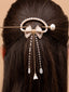 Women Gold-Plated Pearl Studded Bow Shaped Hairstick