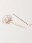 Women Gold-Plated Pearl Studded Bow Shaped Hairstick