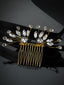 Gold-Plated Embellished Comb Pin