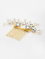 Gold-Plated Embellished Comb Pin