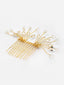 Gold-Plated Embellished Comb Pin