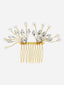 Gold-Plated Embellished Comb Pin