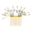 Gold-Plated Embellished Comb Pin