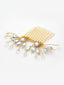 Gold-Plated Embellished Comb Pin