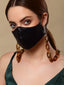 Women Brown Leopard Print Mask Chain