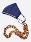 Women Brown Leopard Print Mask Chain