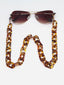 Women Brown Leopard Print Mask Chain