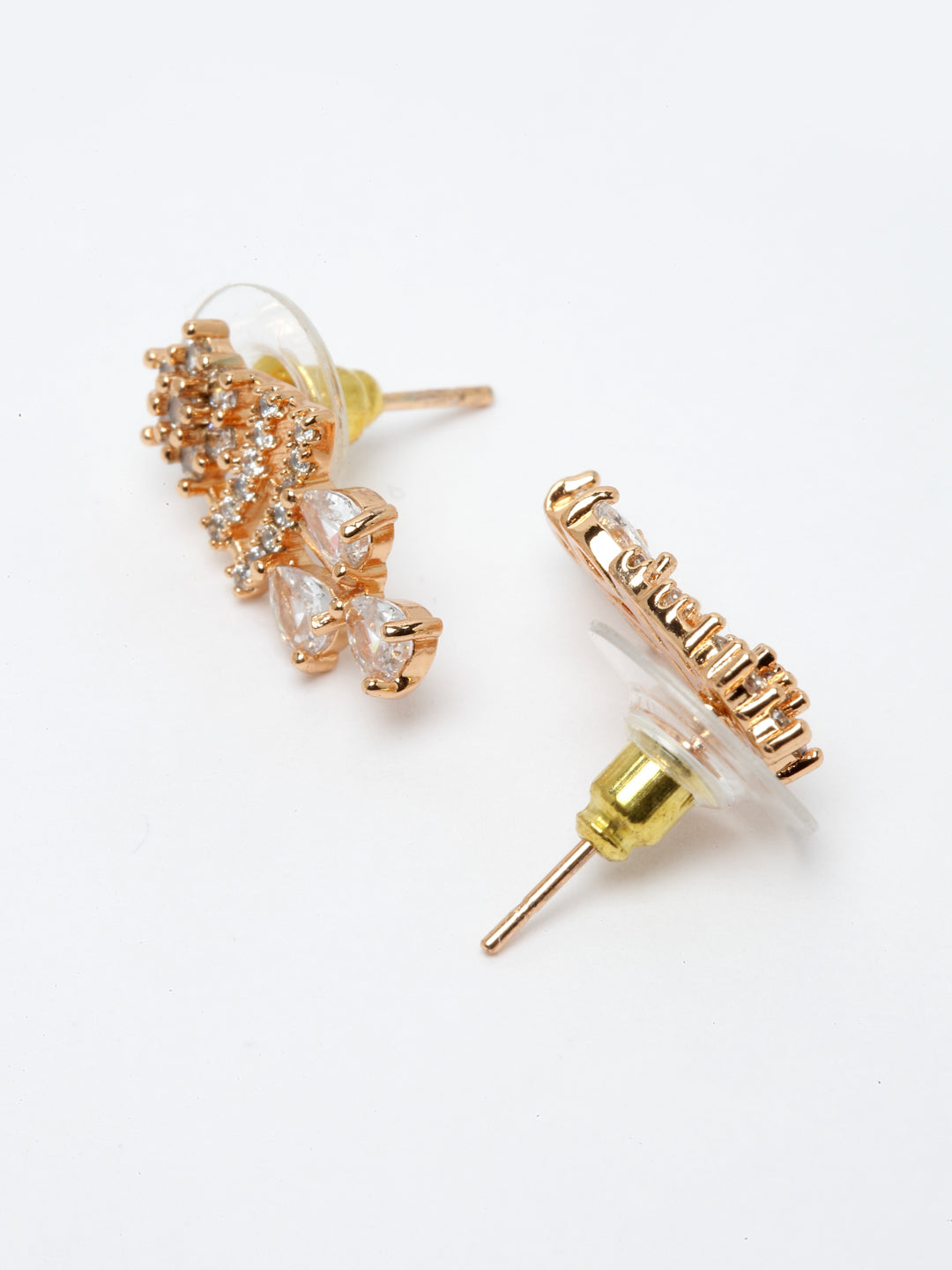 Gold-Plated AD-Studded Handcrafted Mangalsutra With Earrings