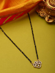 Gold-Plated Stone-Studded & Beaded Mangalsutra