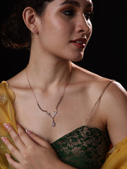 Gold-Plated Artificial Stones and Beads Mangalsutra