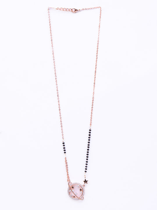 Gold-Plated Artificial Stones and Beads Mangalsutra