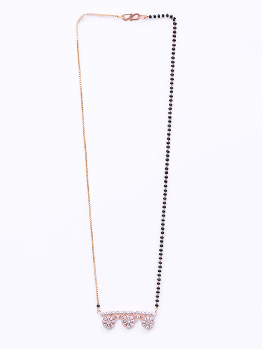 Gold-Plated Artificial Stones and Beads Mangalsutra