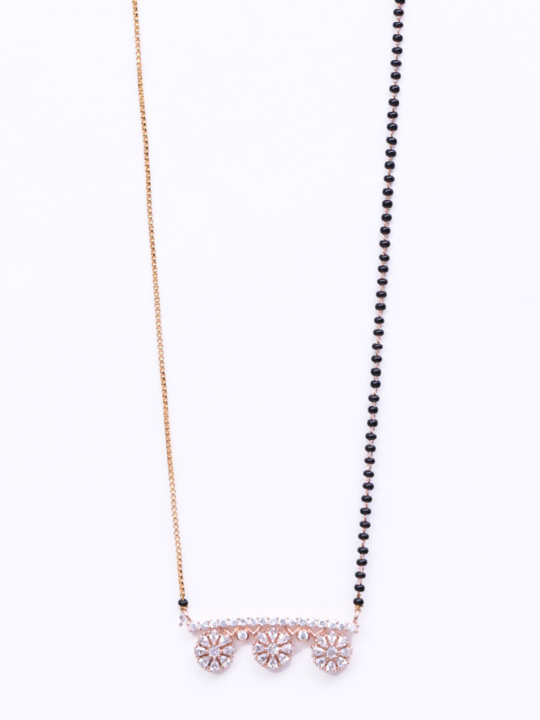 Gold-Plated Artificial Stones and Beads Mangalsutra