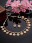 18KT Gold Plated Stones Studded Tarnish Temple Coins Jewelry Set