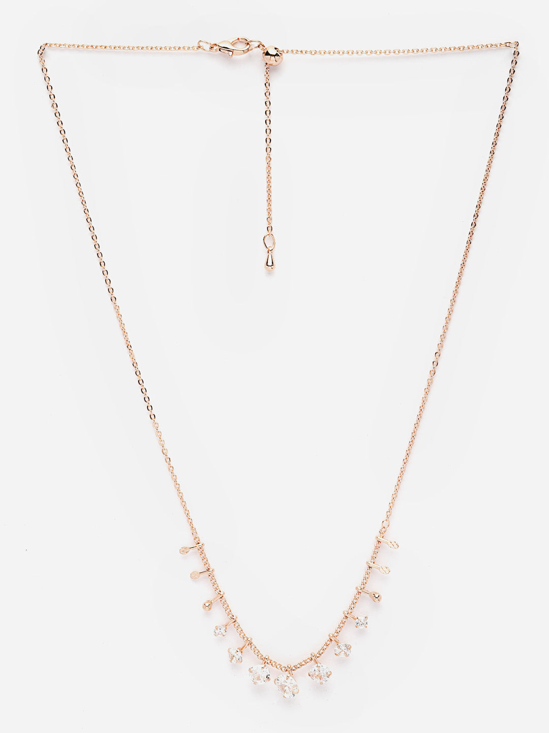 Gold-Plated Cubic Zirconia Studded Chain